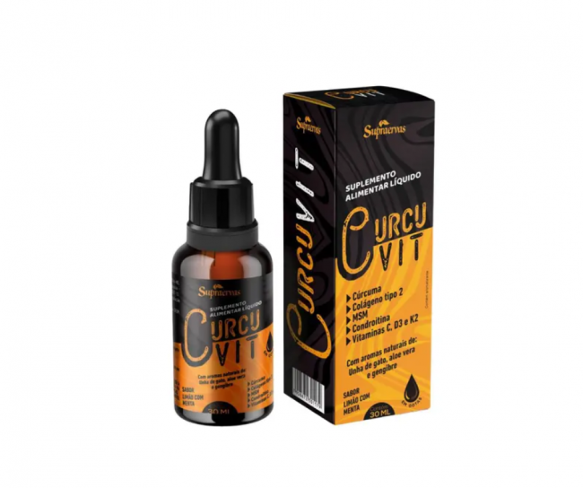 Curcuvit 30ml Tipo 2 + MSM + Condronitina Vit D3 K2 Vit C - SUPRAERVAS