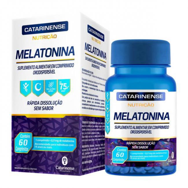  Melatonina 60 comprimidos sublingual- Catarinense